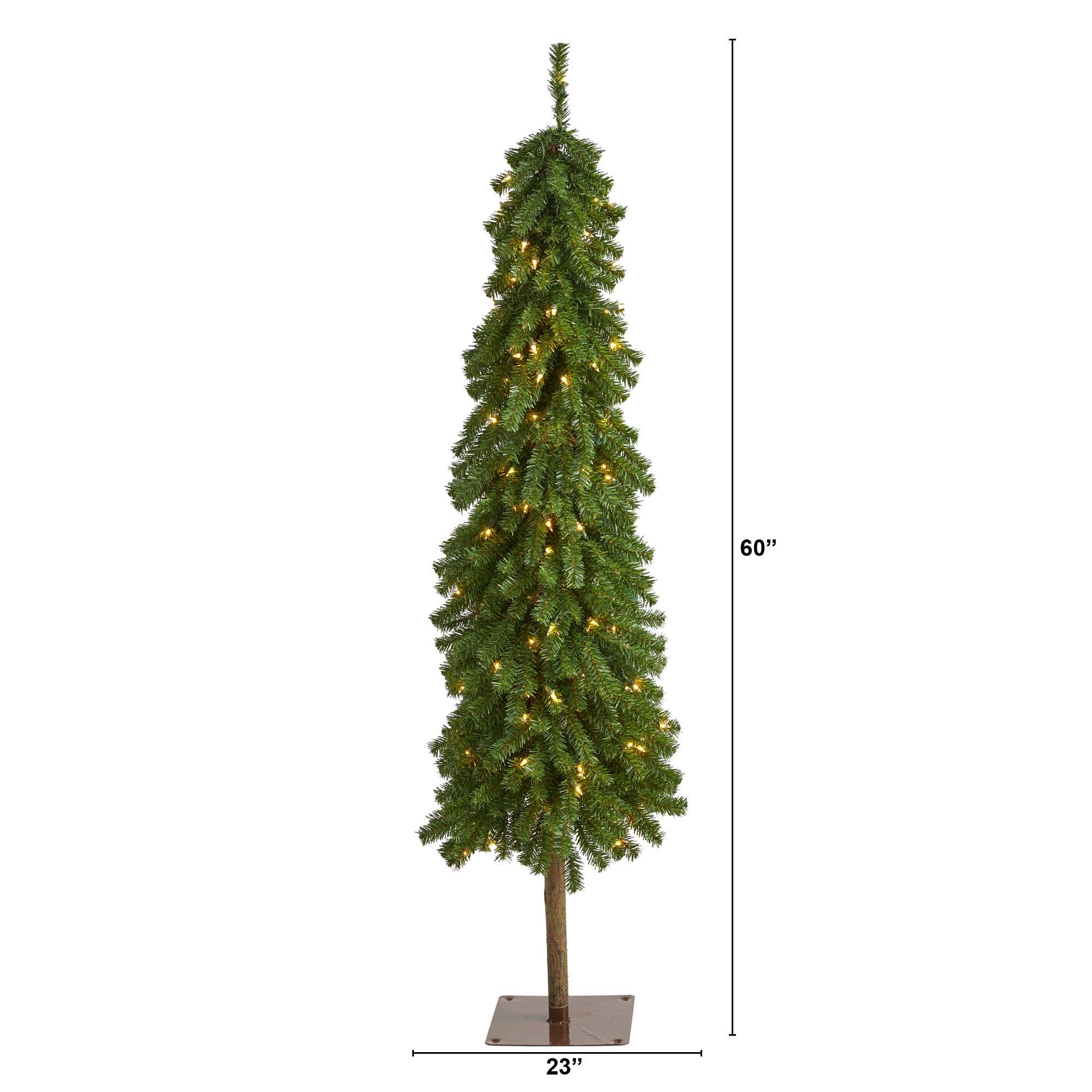 5' Alpine Artificial Christmas Tree with 150 Lights and 405