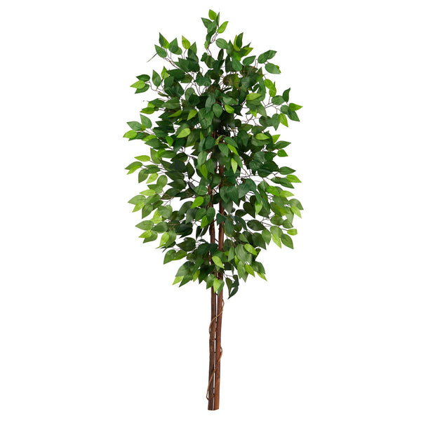 5’ Artificial Double Trunk Ficus Tree (No Pot)