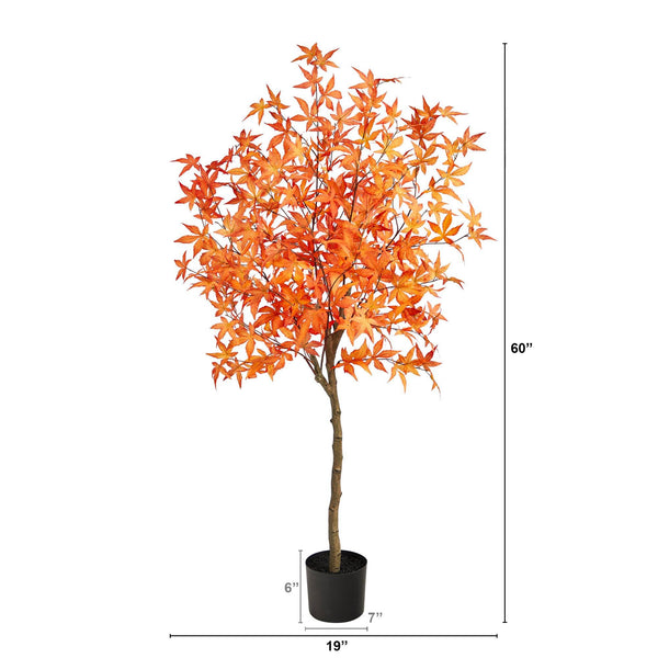 5' Autumn Maple Artificial Tree