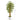 5’ Bamboo Artificial Tree in White Tin Planter