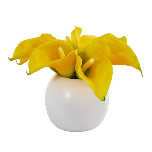 5” Calla Lily Artificial Arrangement in Vase (Set of 2)