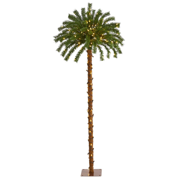 5’ Christmas Palm Artificial Tree with 150 Warm White LED Lights
