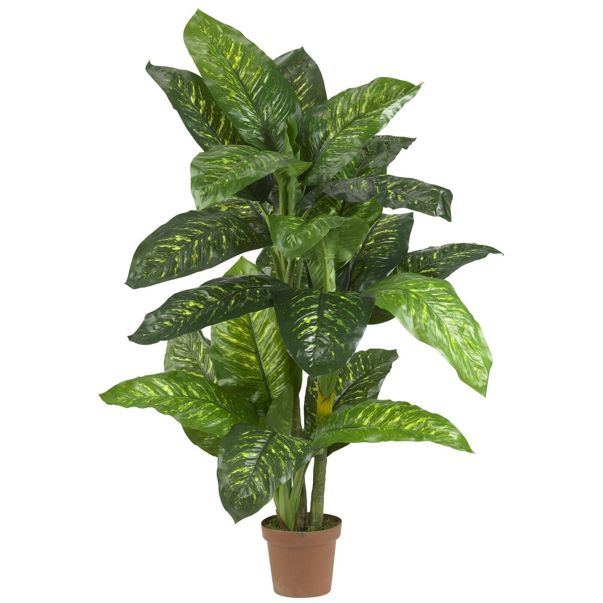 dieffenbachia outdoor plant Nearly Natural 5 ft. Dieffenbachia Silk Plant, Real Touch