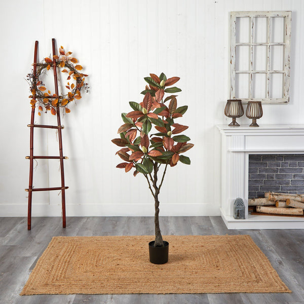 5’ Fall Magnolia Artificial Tree