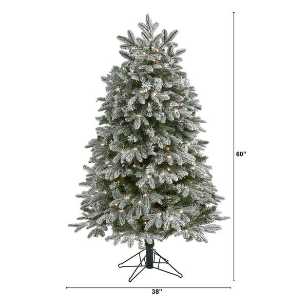 5' Flocked Colorado Mountain Fir Artificial Christmas Tree