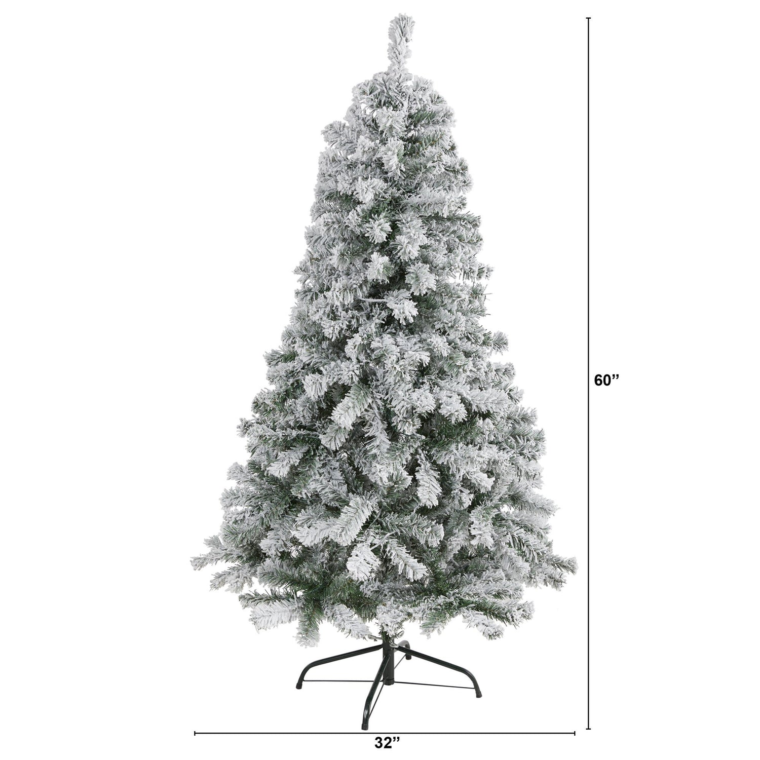 5' Flocked Rock Springs Spruce Artificial Christmas Tree