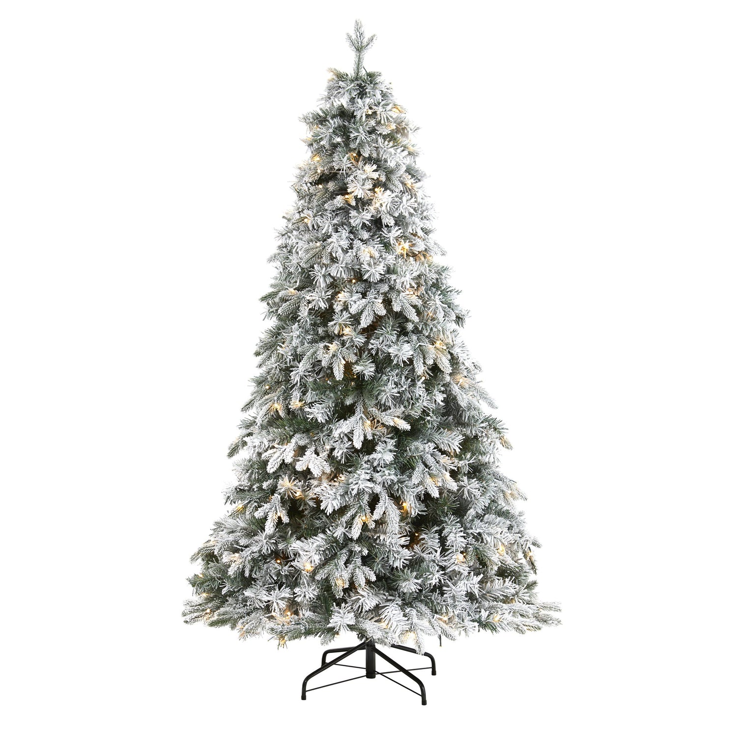 5' Flocked Vermont Mixed Pine Artificial Christmas Tree with 150 Clear LED Lights