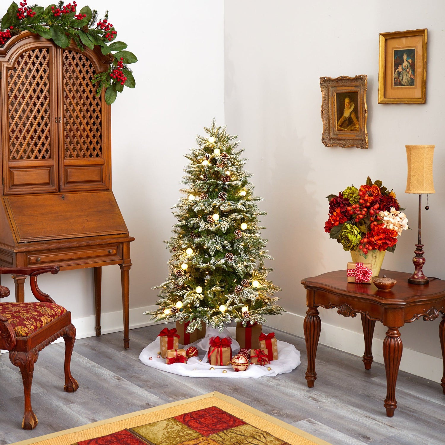 5' Flocked Whistler Mountain Fir Artificial Christmas Tree