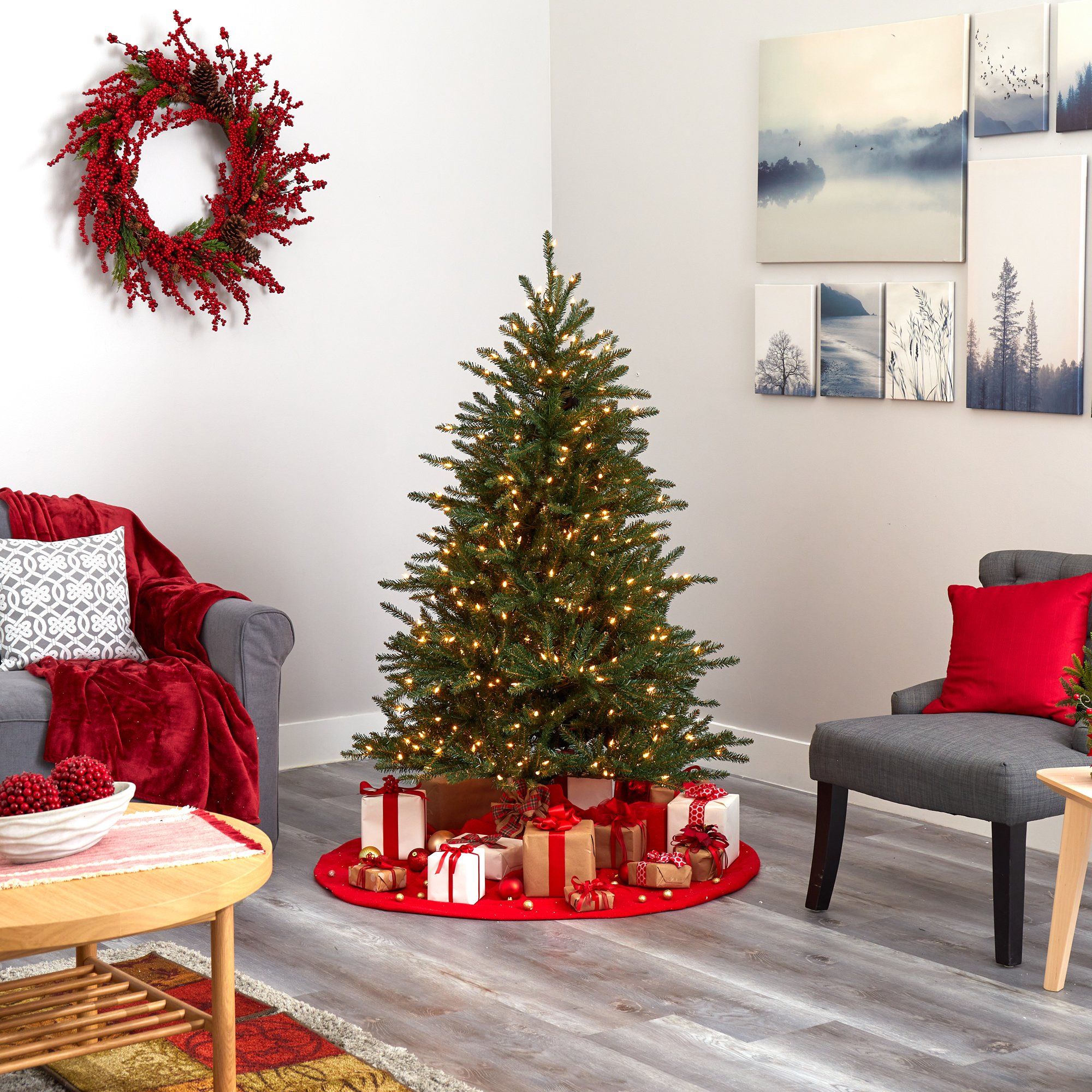 5' Napa Valley Fir Artificial Chrstmas Tree with 350 Clear Lights