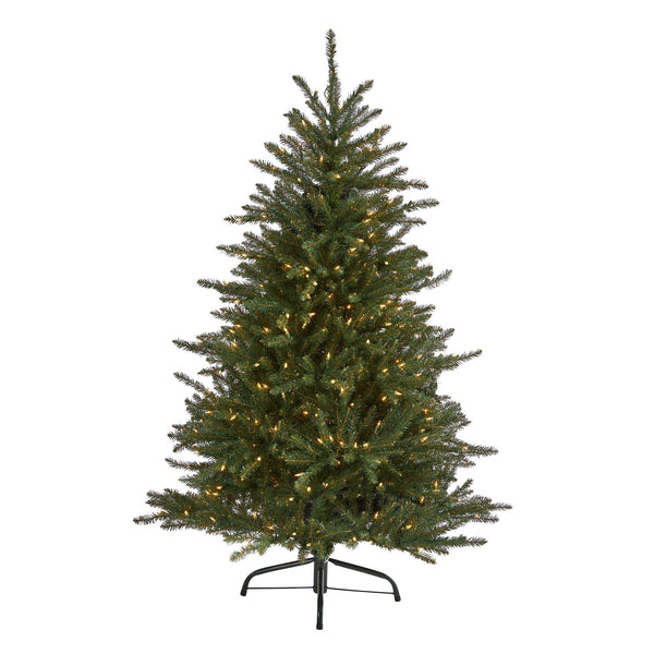 5’ Napa Valley Fir Artificial Chrstmas Tree with 350 Clear Lights and 1107 Bendable Branches