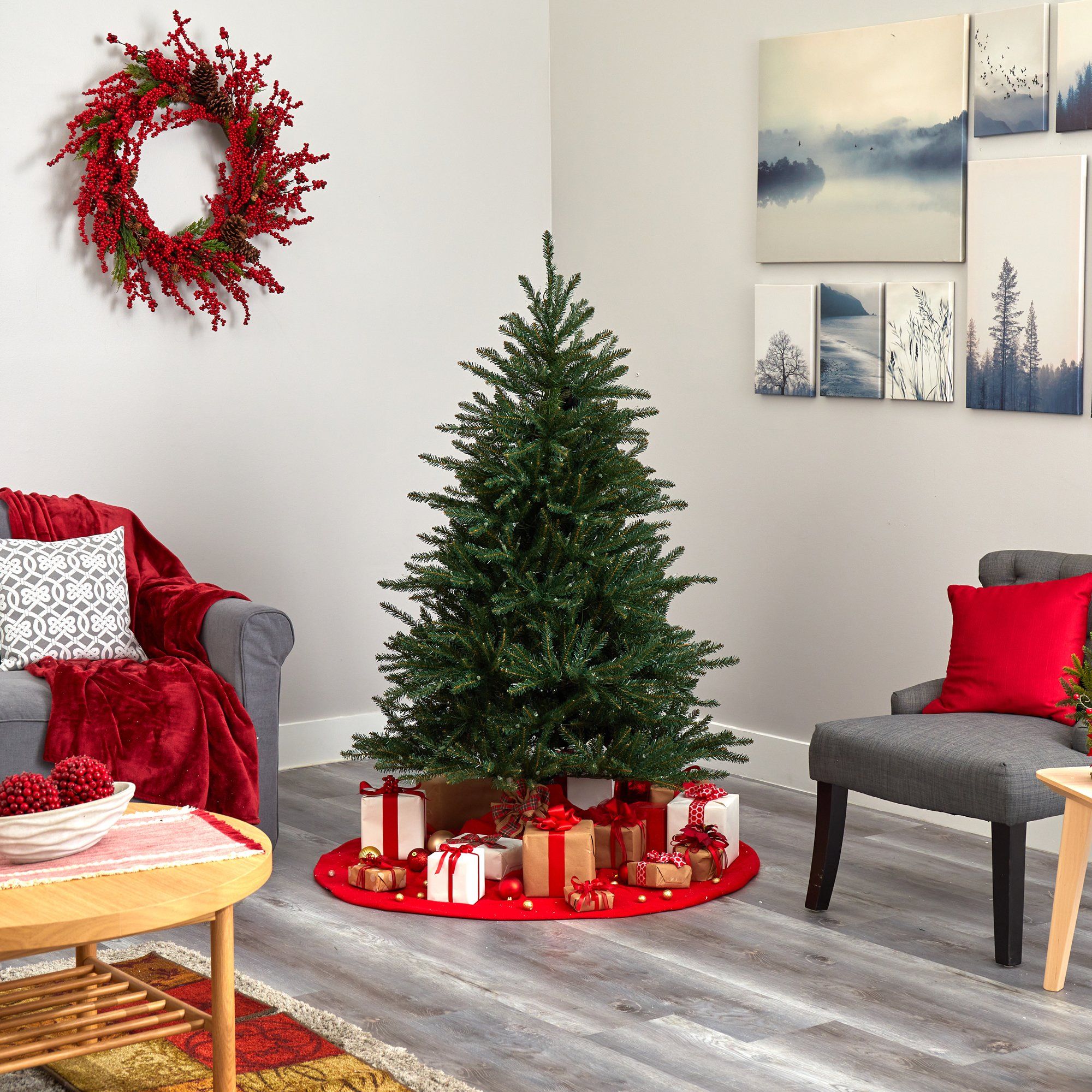 5' Napa Valley Fir Artificial Chrstmas Tree with 350 Clear Lights