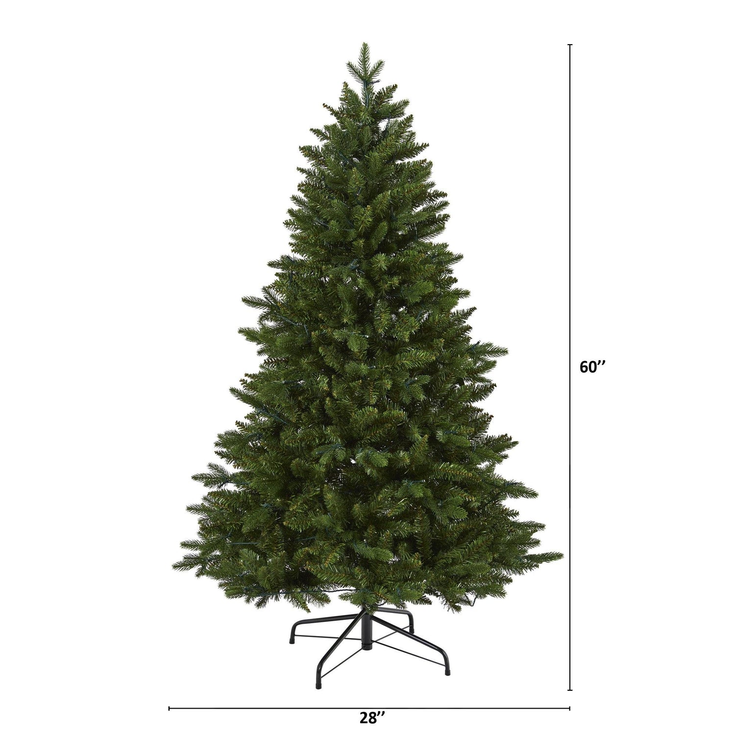 5' New Hampshire Fir Artificial Christmas Tree with 150 LED Lights