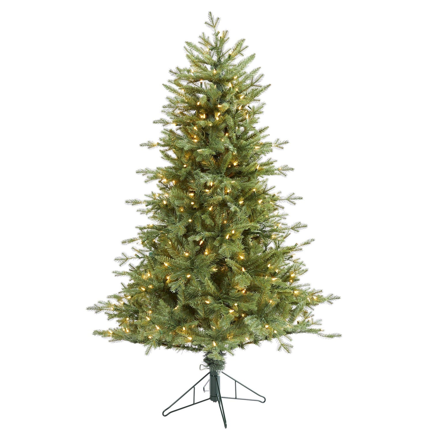 5' New Hampshire Spruce Artificial Christmas Tree with 300 Warm White Lights and 618 Bendable Branches