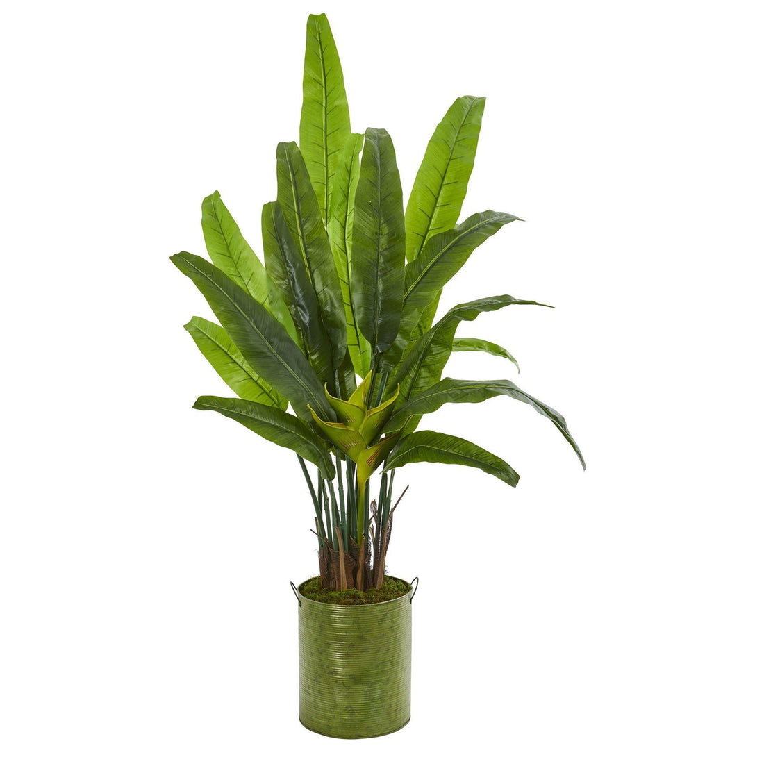 5’ Travelers Palm Artificial Tree in Metal Planter Nearly Natural