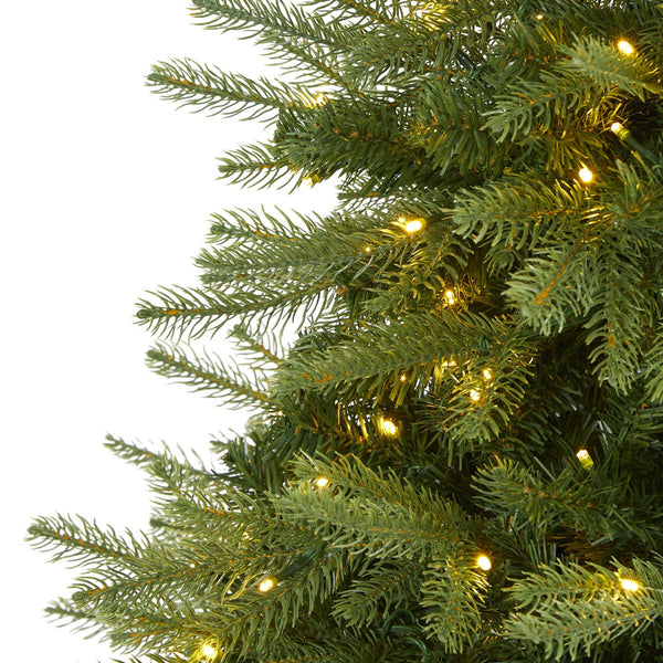 5’ Vancouver Fir “Natural Look” Artificial Christmas Tree with 350 Clear LED Lights and 1054 Bendable Branches