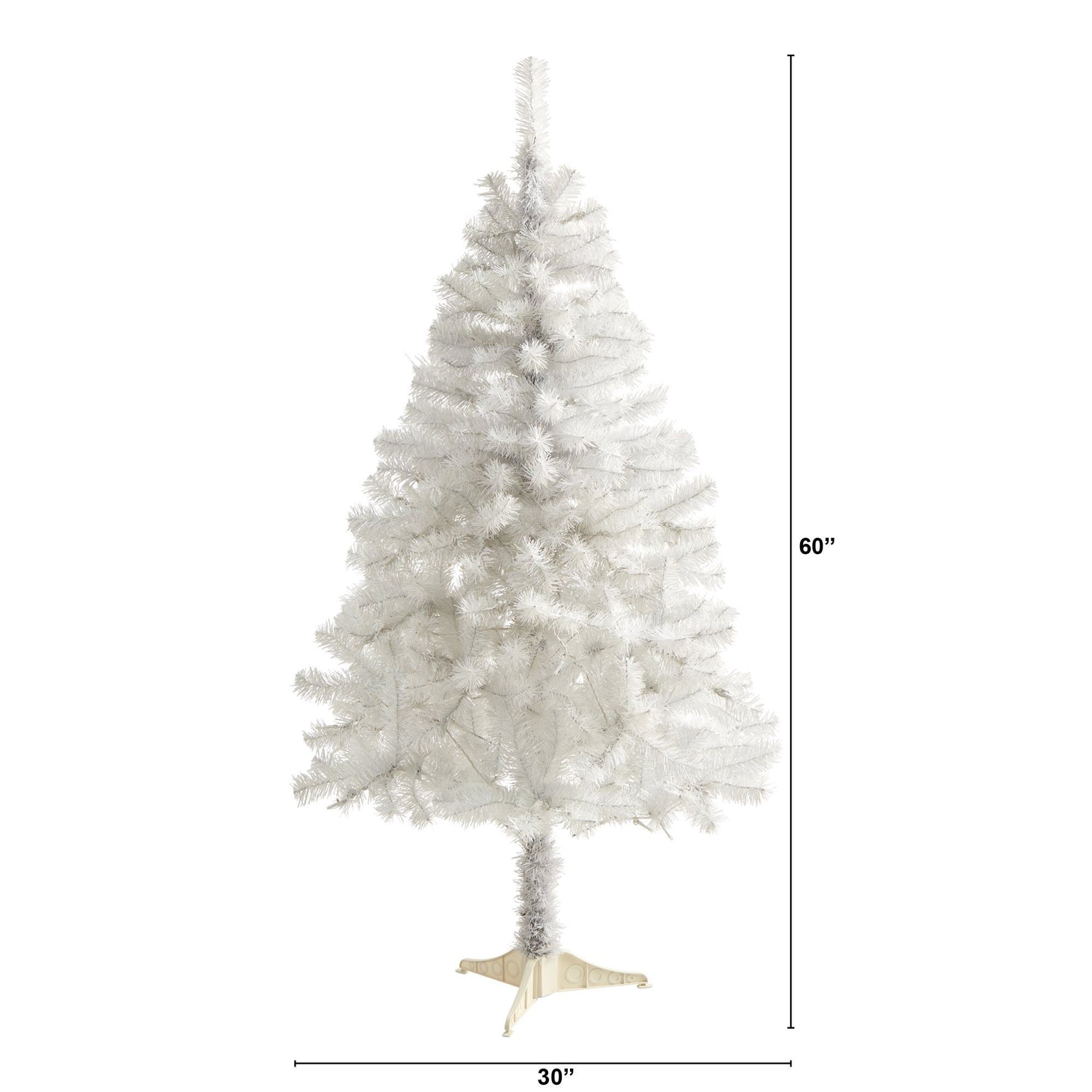 5' White Artificial Christmas Tree with 350 Bendable Branches