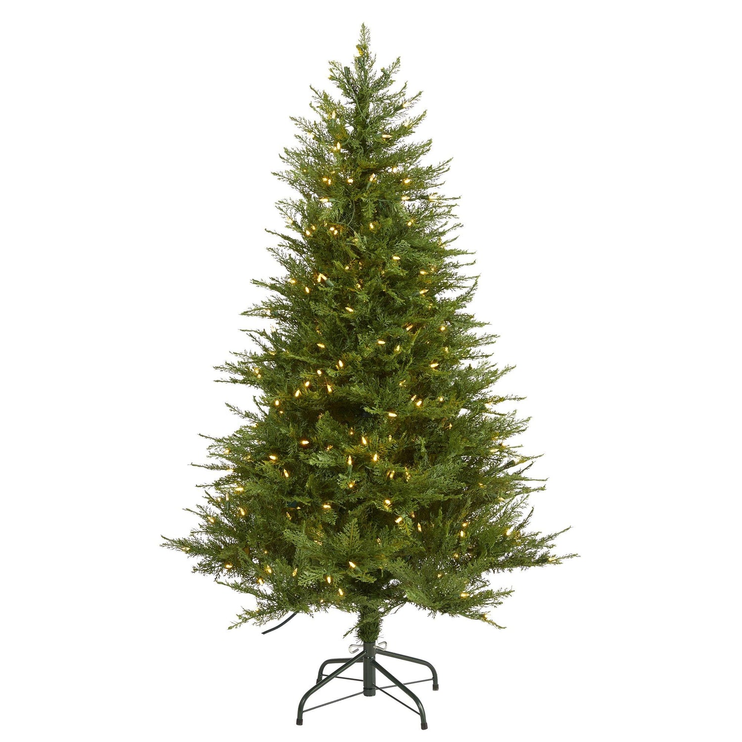 5’ Wisconsin Fir Artificial Christmas Tree with 250 Warm White LED Lights and 578 Bendable Branches