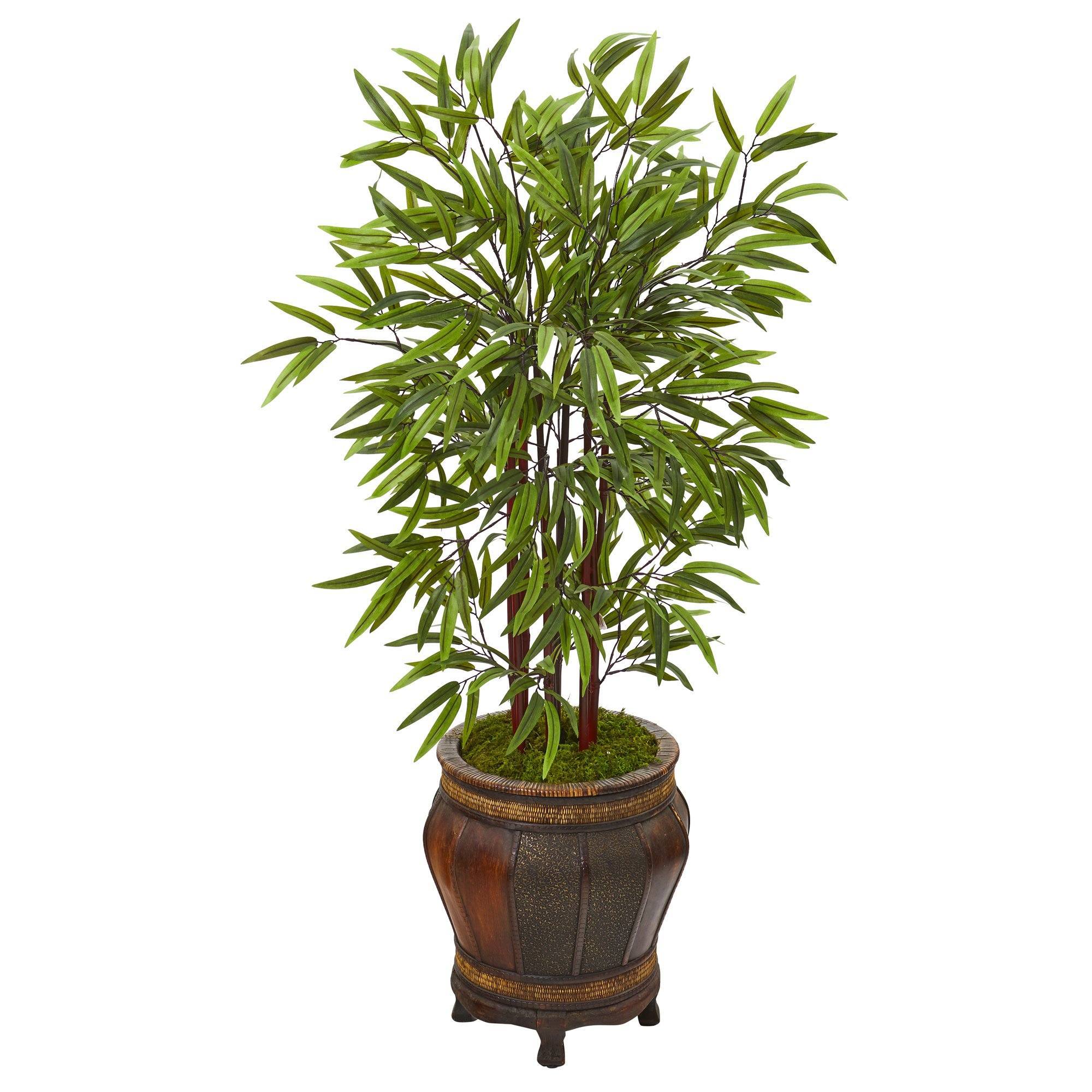50” Bamboo Artificial Tree in Decorative Planter | Nearly Natural