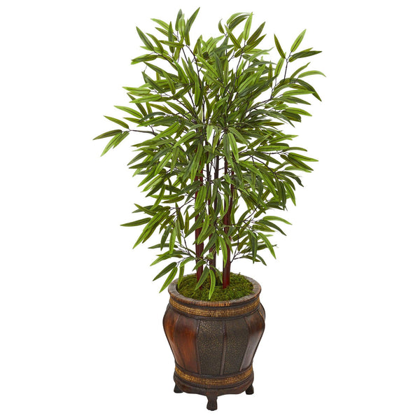 50” Bamboo Artificial Tree in Decorative Planter