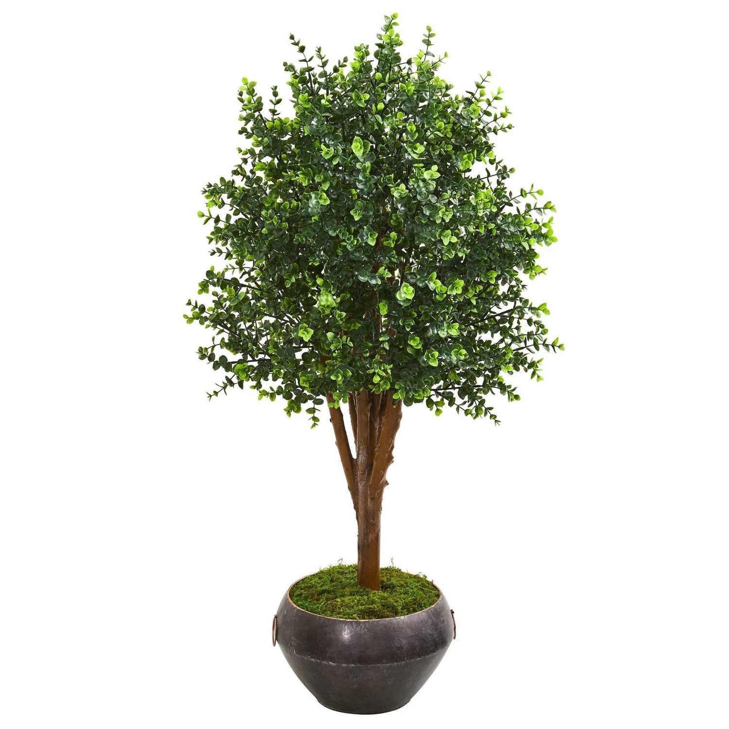 50” Eucalyptus Artificial Tree in Metal Bowl (Indoor/Outdoor)