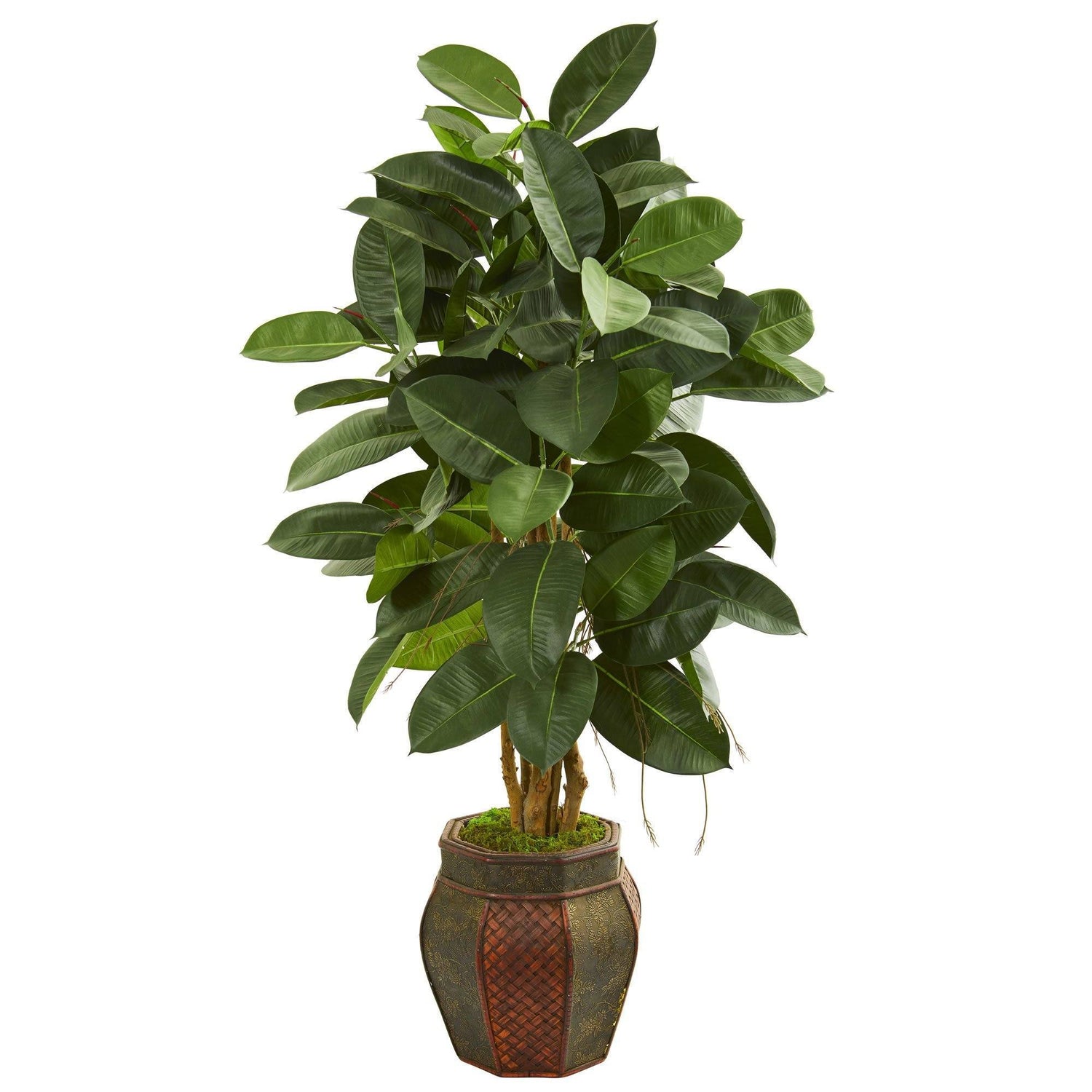 52” Rubber Leaf Artificial Tree in Decorative Planter