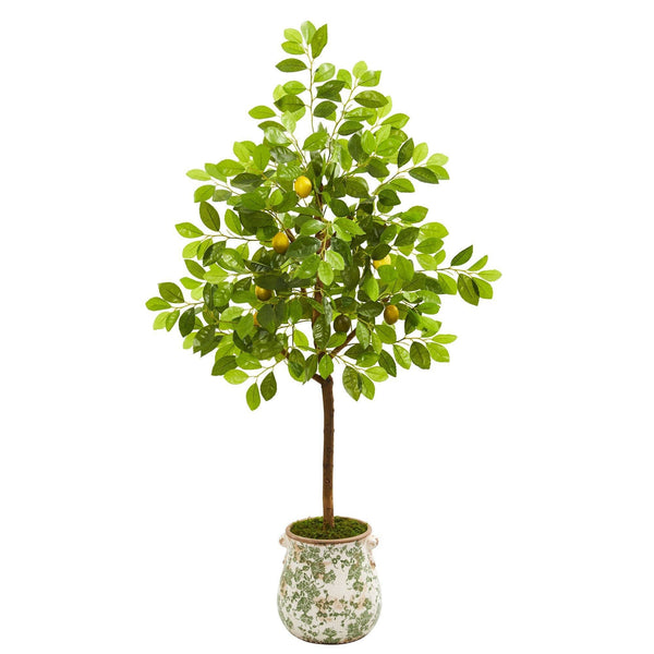 53” Lemon Artificial Tree in Floral Planter