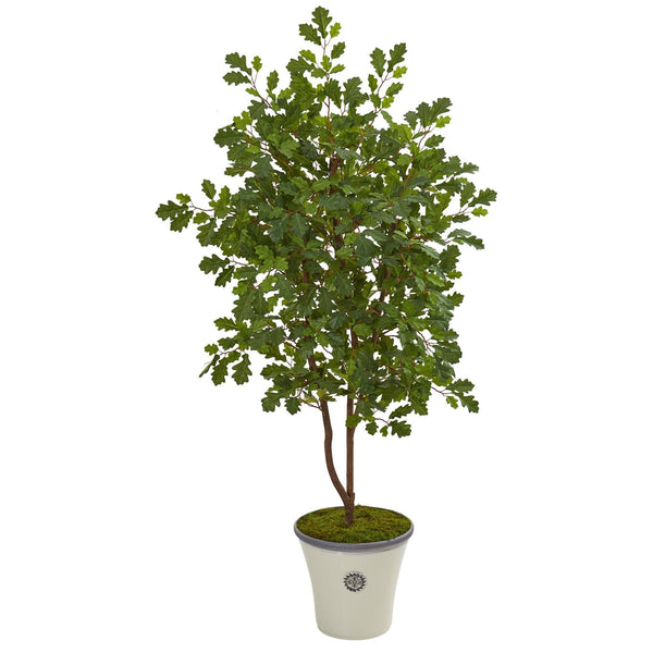 53” Oak Artificial Tree in Decorative Planter