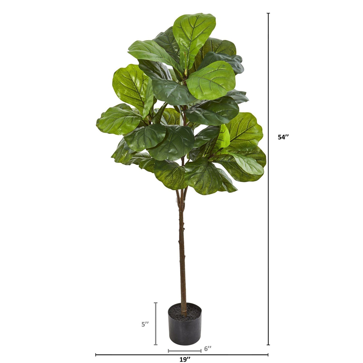 54” Fiddle Leaf Artificial Tree (Real Touch)