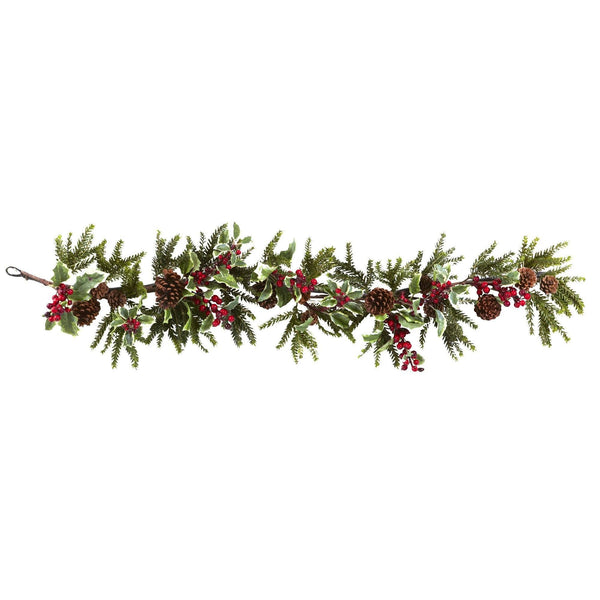 54” Holly Berry Garland