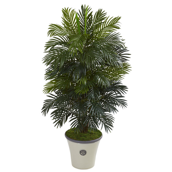 55” Areca Palm Artificial Plant in Decorative Planter