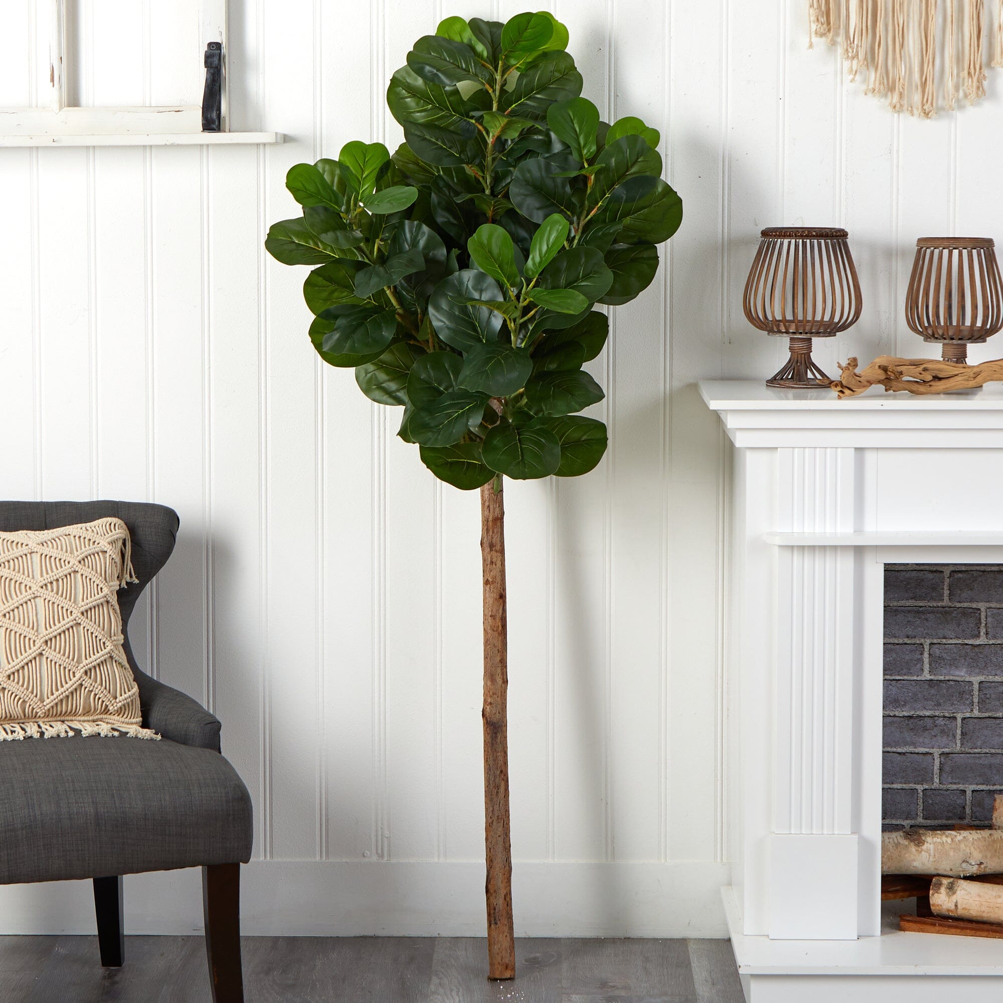 5.5’ Artificial Fiddle Leaf Tree without pot | Nearly Natural