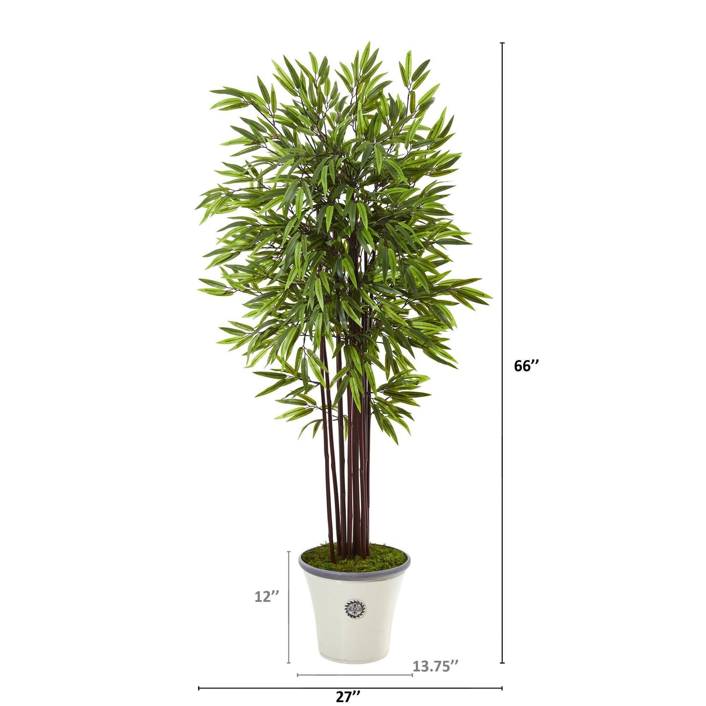 5.5’ Bamboo Artificial Tree in Decorative Planter | Nearly Natural