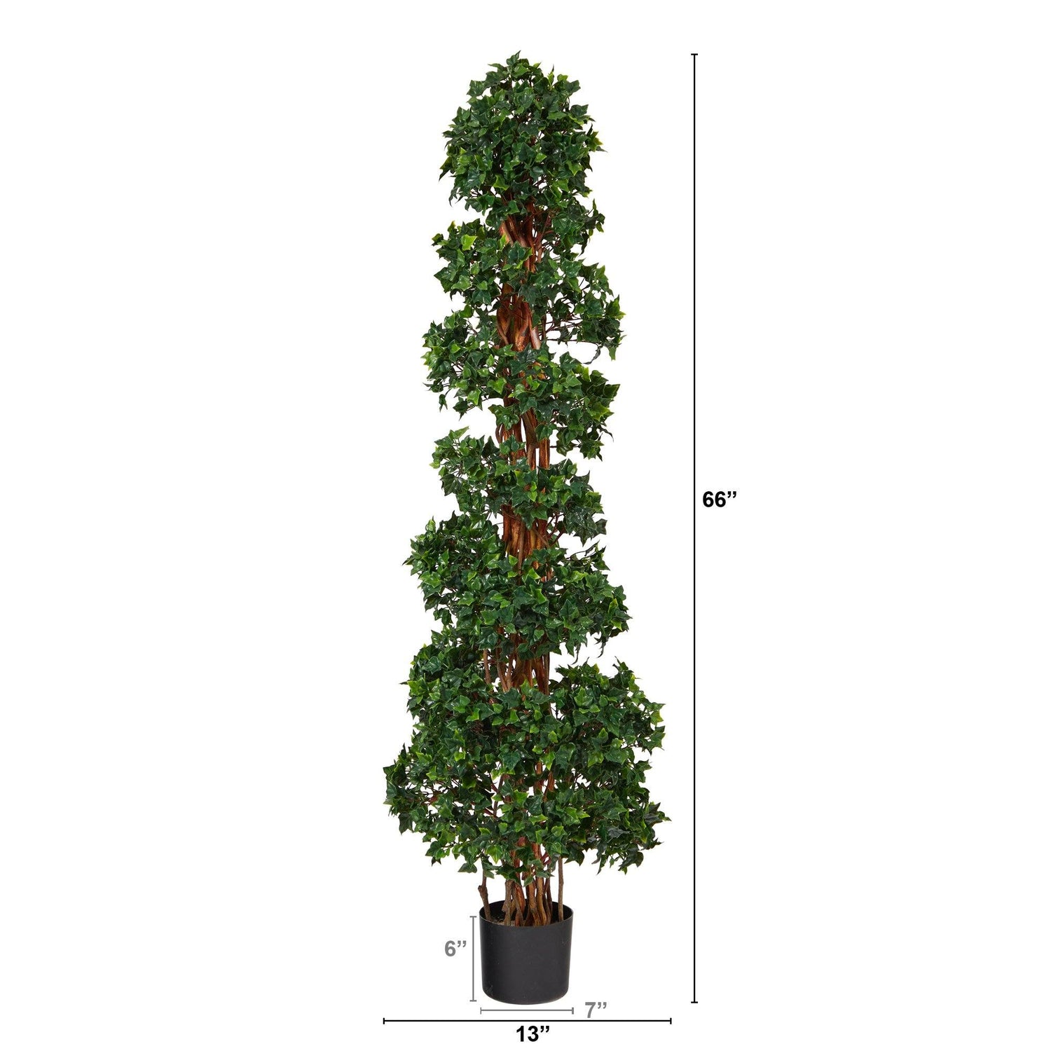 5.5’ English Ivy Topiary Spiral Artificial Tree UV Resistant (Indoor/Outdoor)