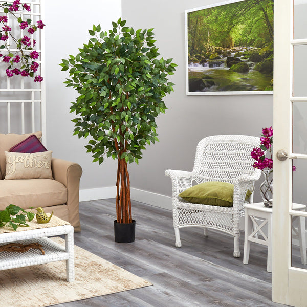 5.5’ Super DeluxeNatural Trunk Ficus Artificial Tree with