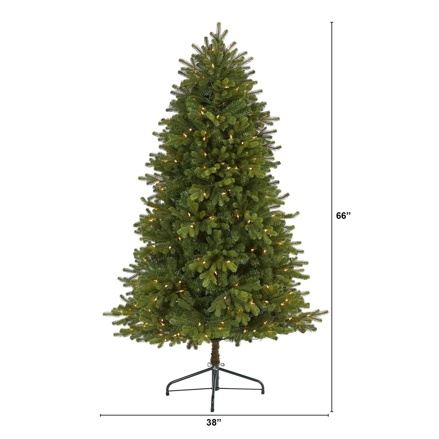 5.5’ Washington Fir Artificial Christmas Tree with 300 Clear Lights and 672 Bendable Branches