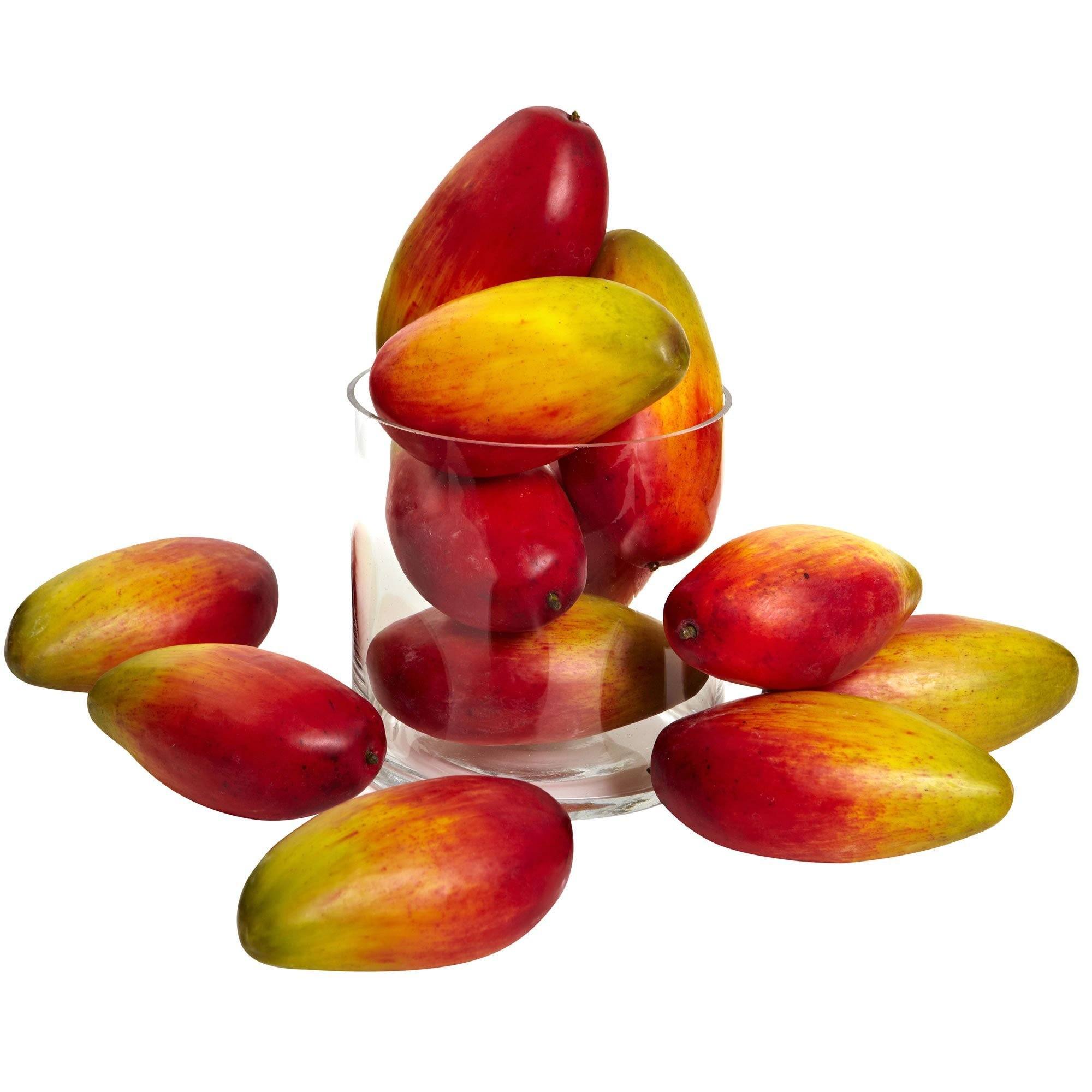 5.5” Weighted Faux Mango (Set of 12) | Nearly Natural