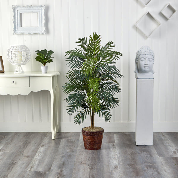 56" Areca Palm Silk Tree w/Basket"