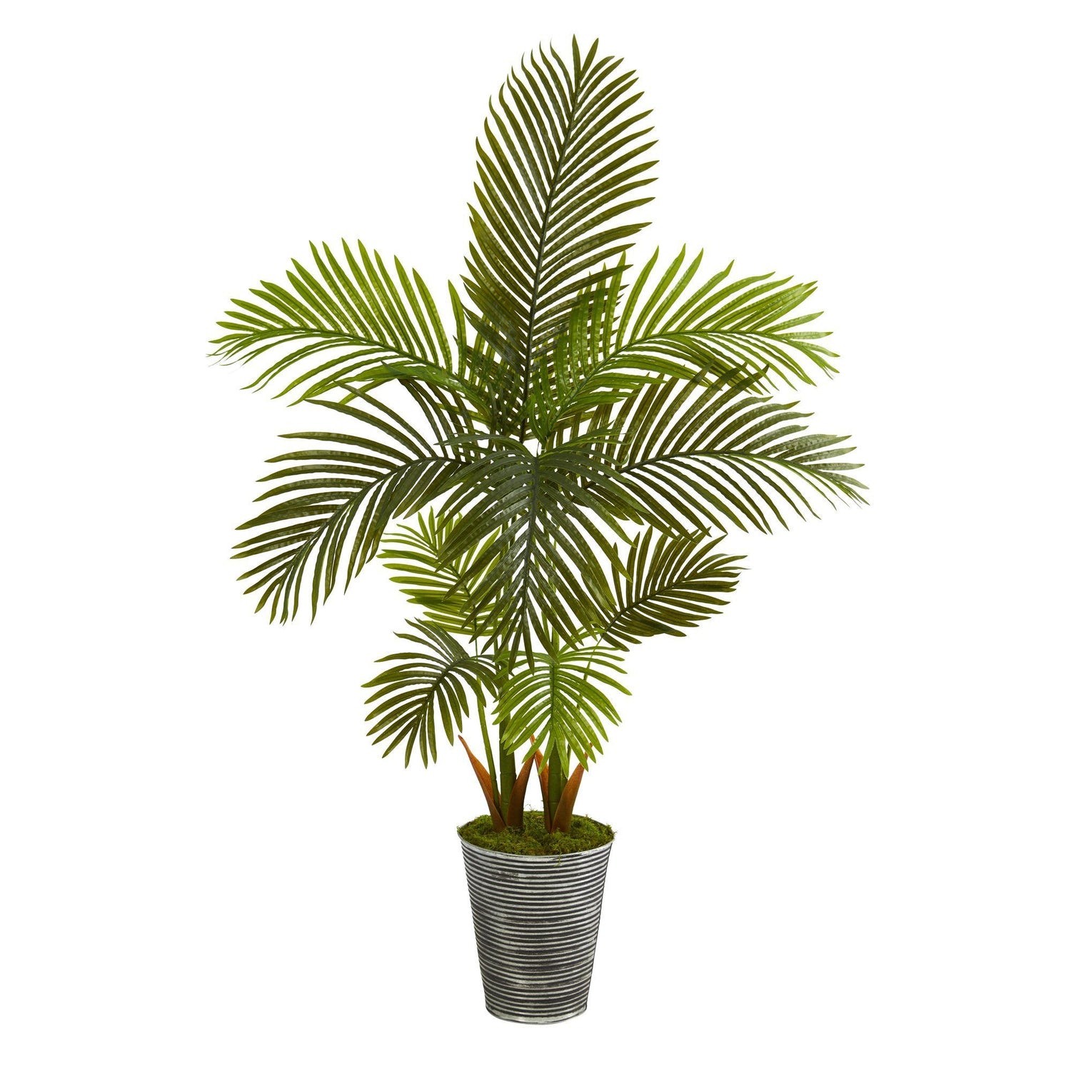 57” Areca Palm Artificial Tree in Decorative Tin Planter