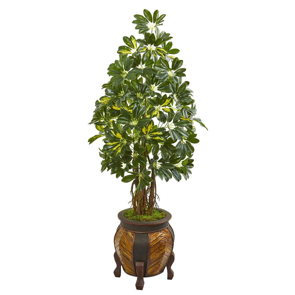 57” Schefflera Artificial Tree in Decorative Planter