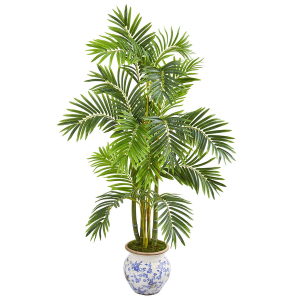 58” Areca Palm Artificial Tree in Floral Planter
