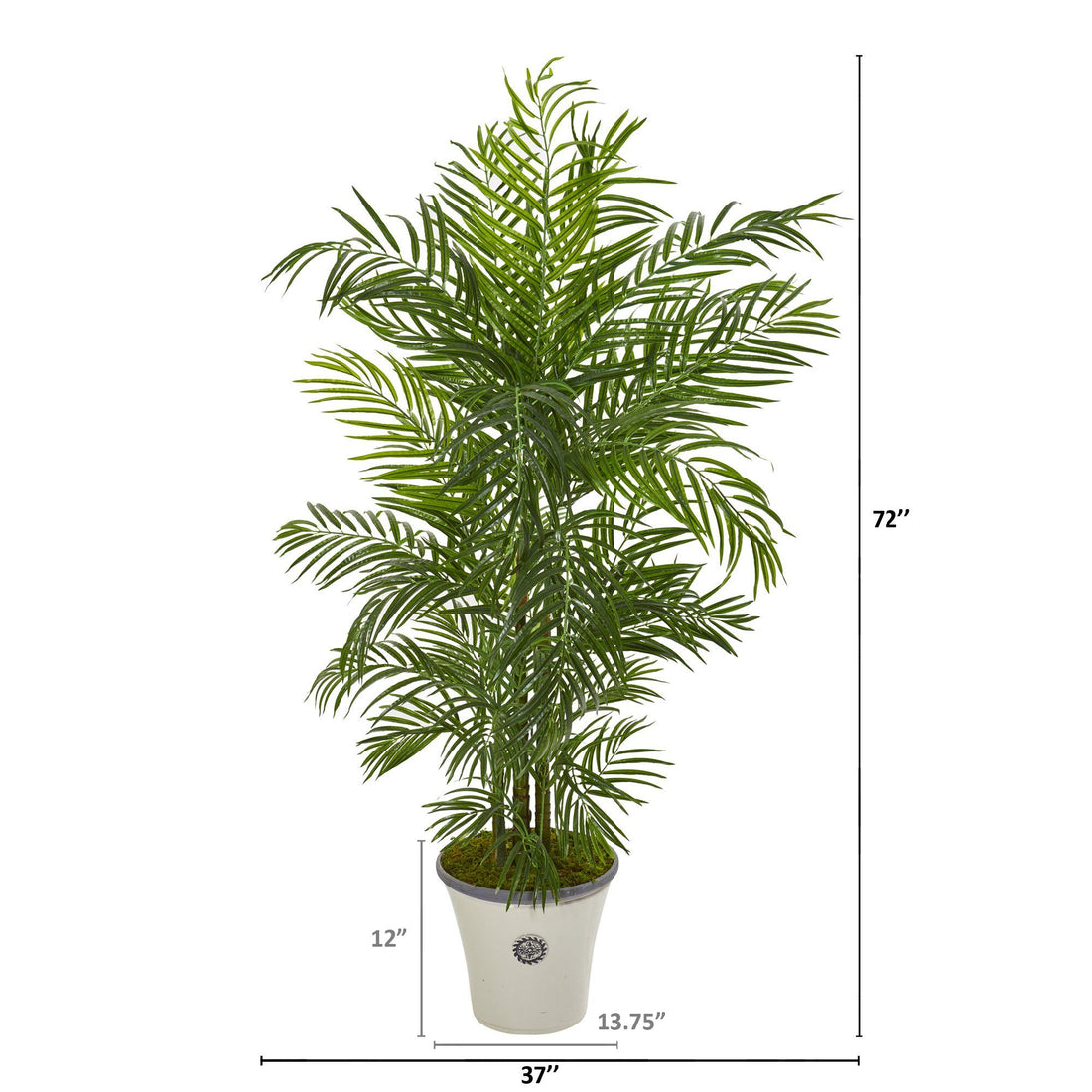 nearly natural areca palm 6’ Areca Palm Artificial Tree in Planter(Indoor/Outdoor)