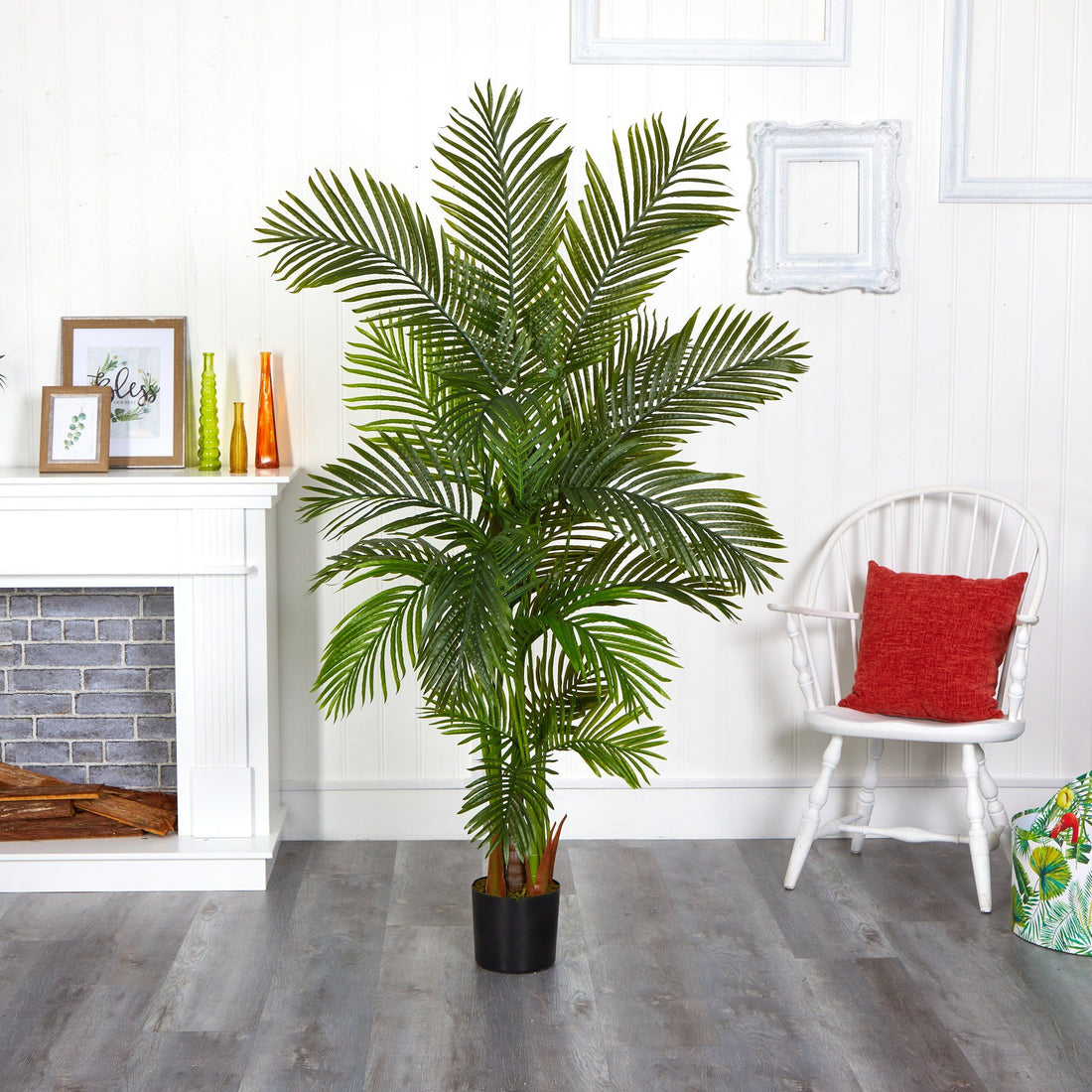 nearly natural 3 ft. areca silk palm tree 6' Areca Palm Artificial Tree