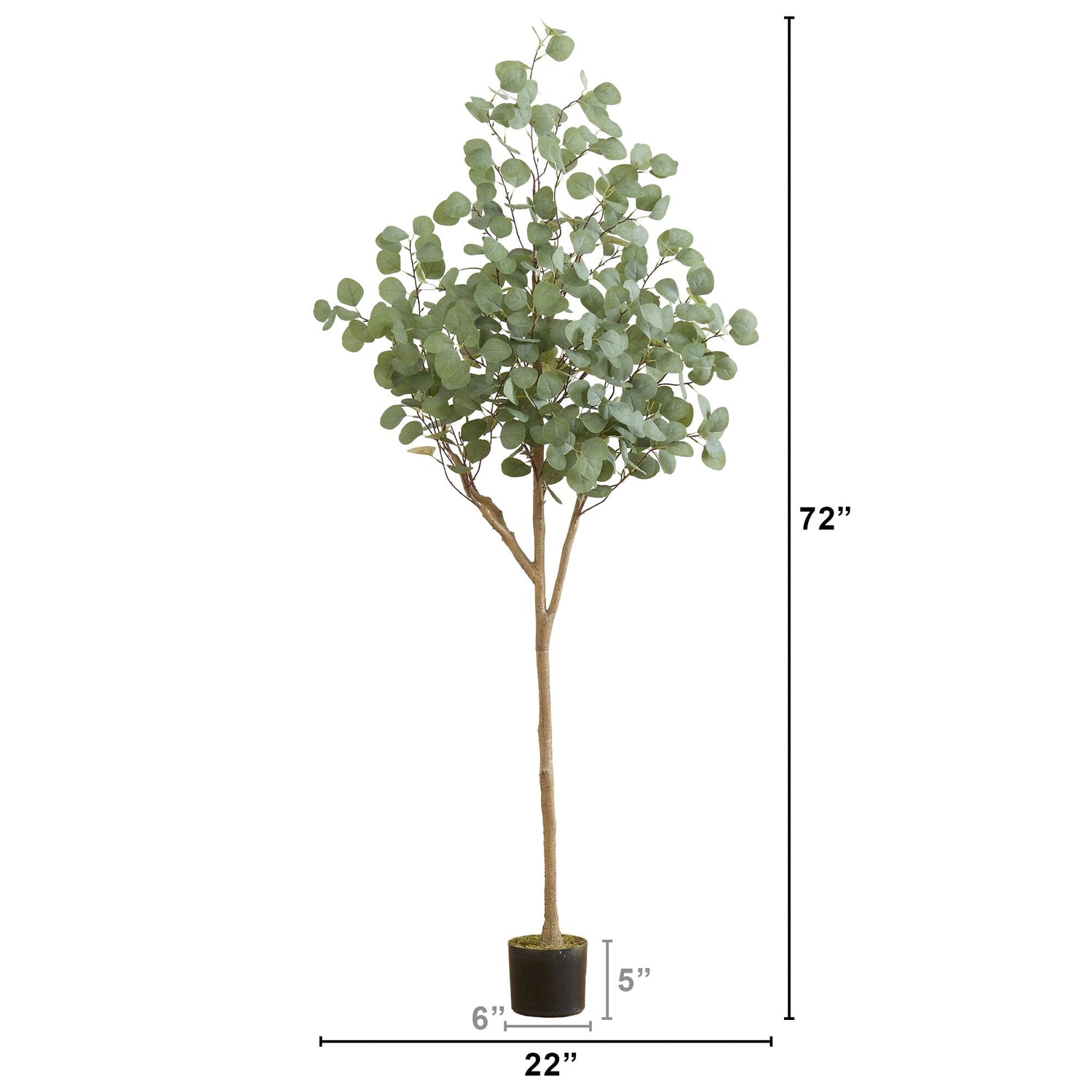 6’ Artificial Eucalyptus Tree