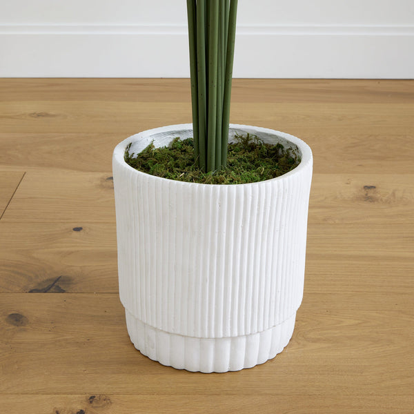 6’ Artificial Paradise Palm with White Decorative PlanterPlanter