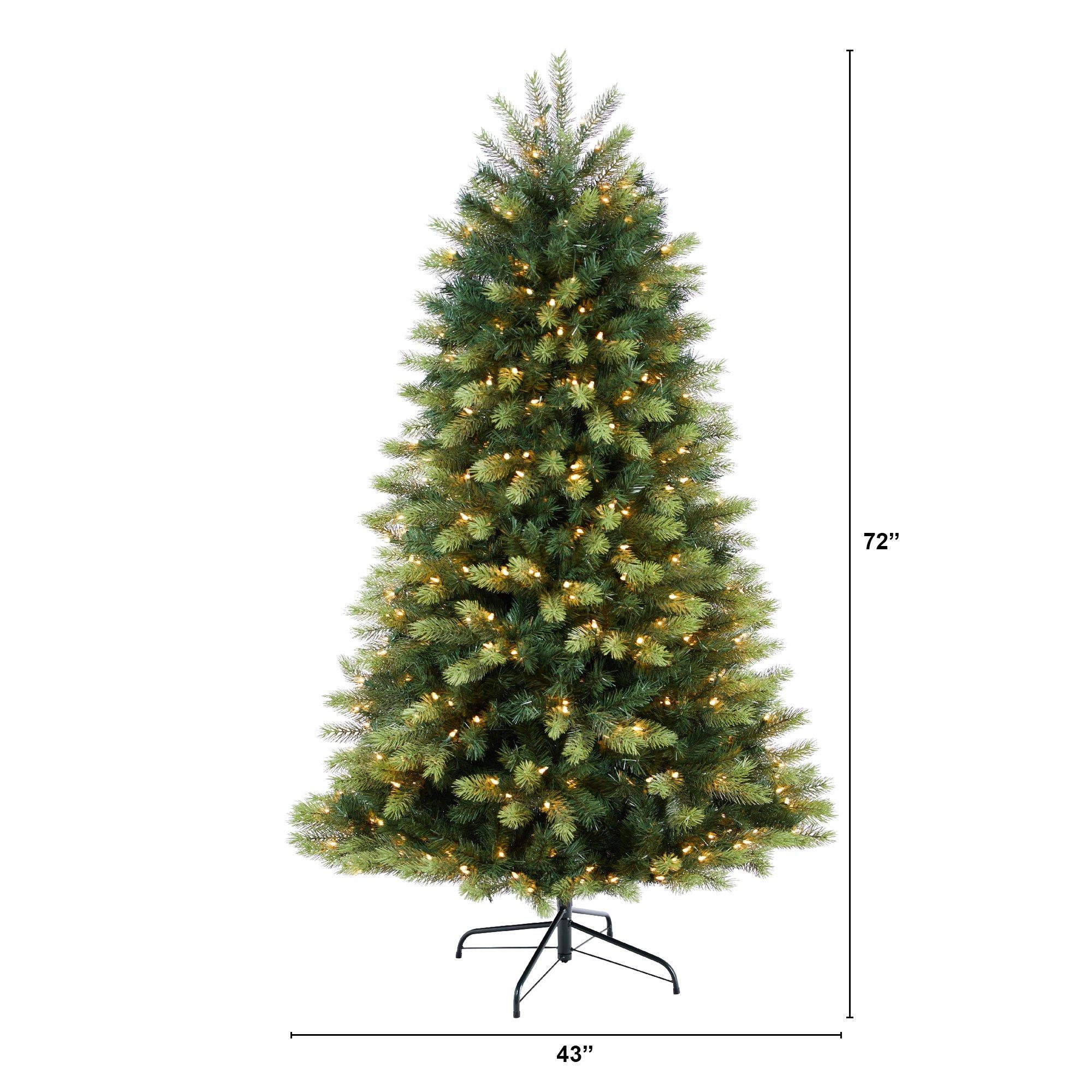 6' Aspen Mountain Fir Christmas Tree with 350 Clear LED Lights and
