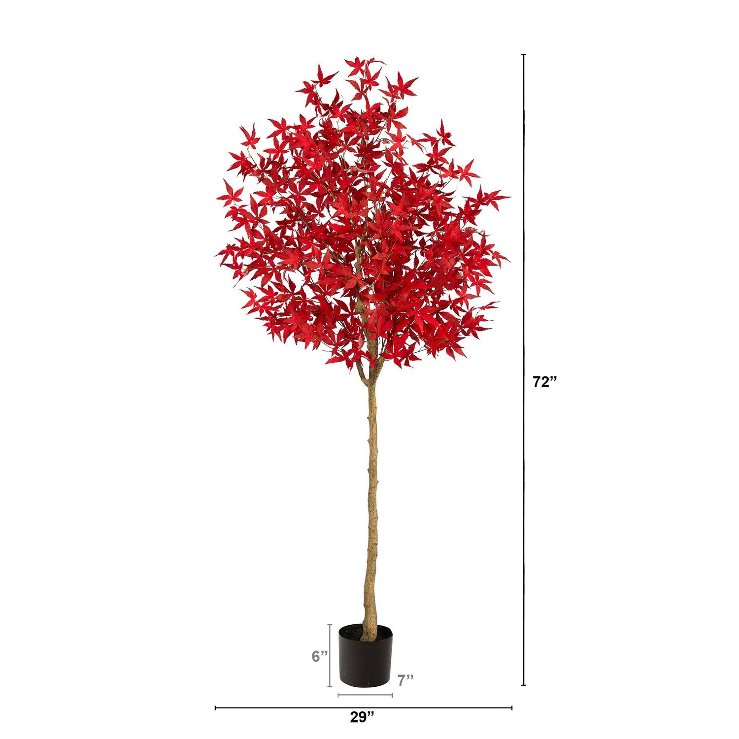 6’ Autumn Maple Artificial Fall Tree