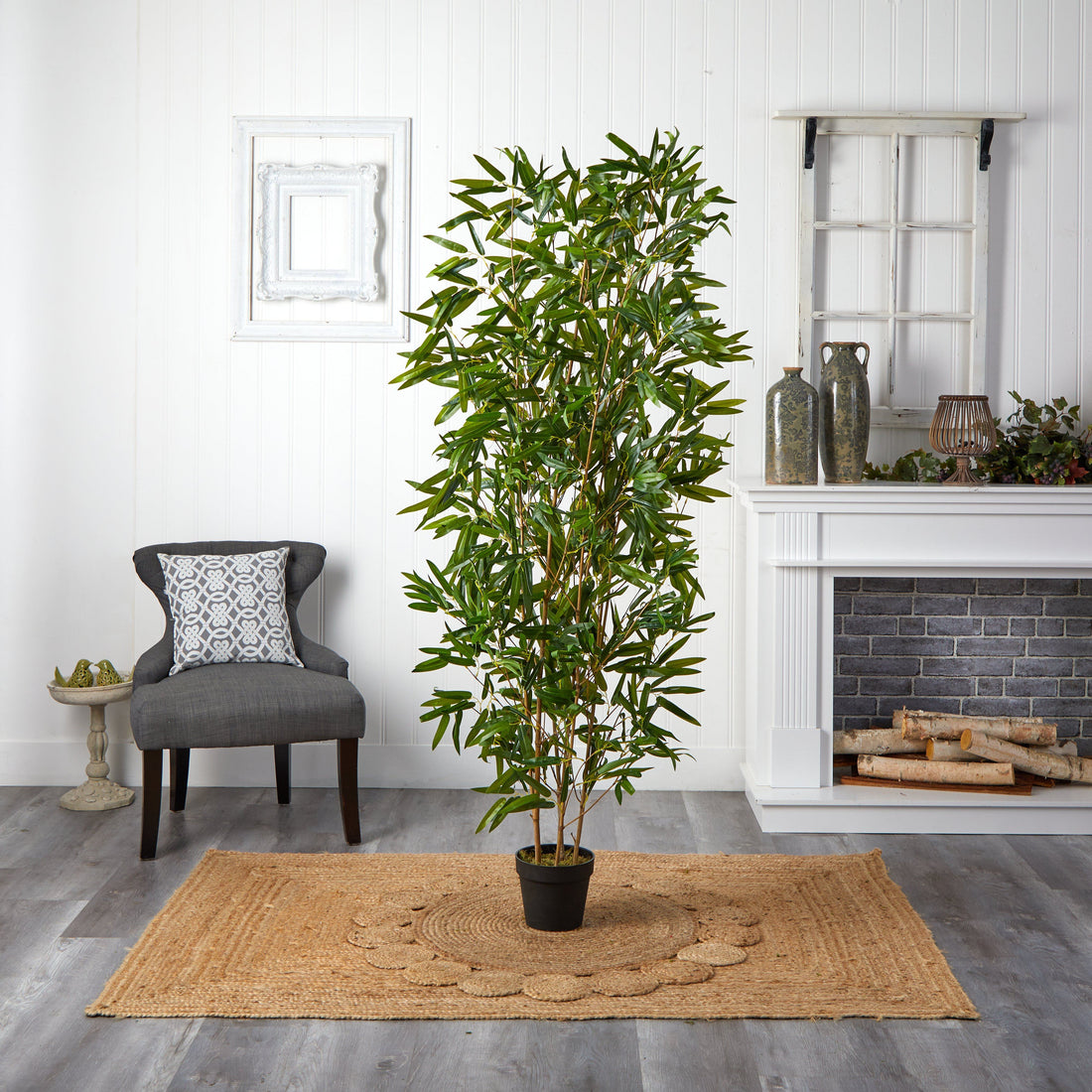 in house bamboo plants Nearly Natural 6ft. Bamboo Artificial Tree (Real Touch) UV Resistant (Indoor/Outdoor)