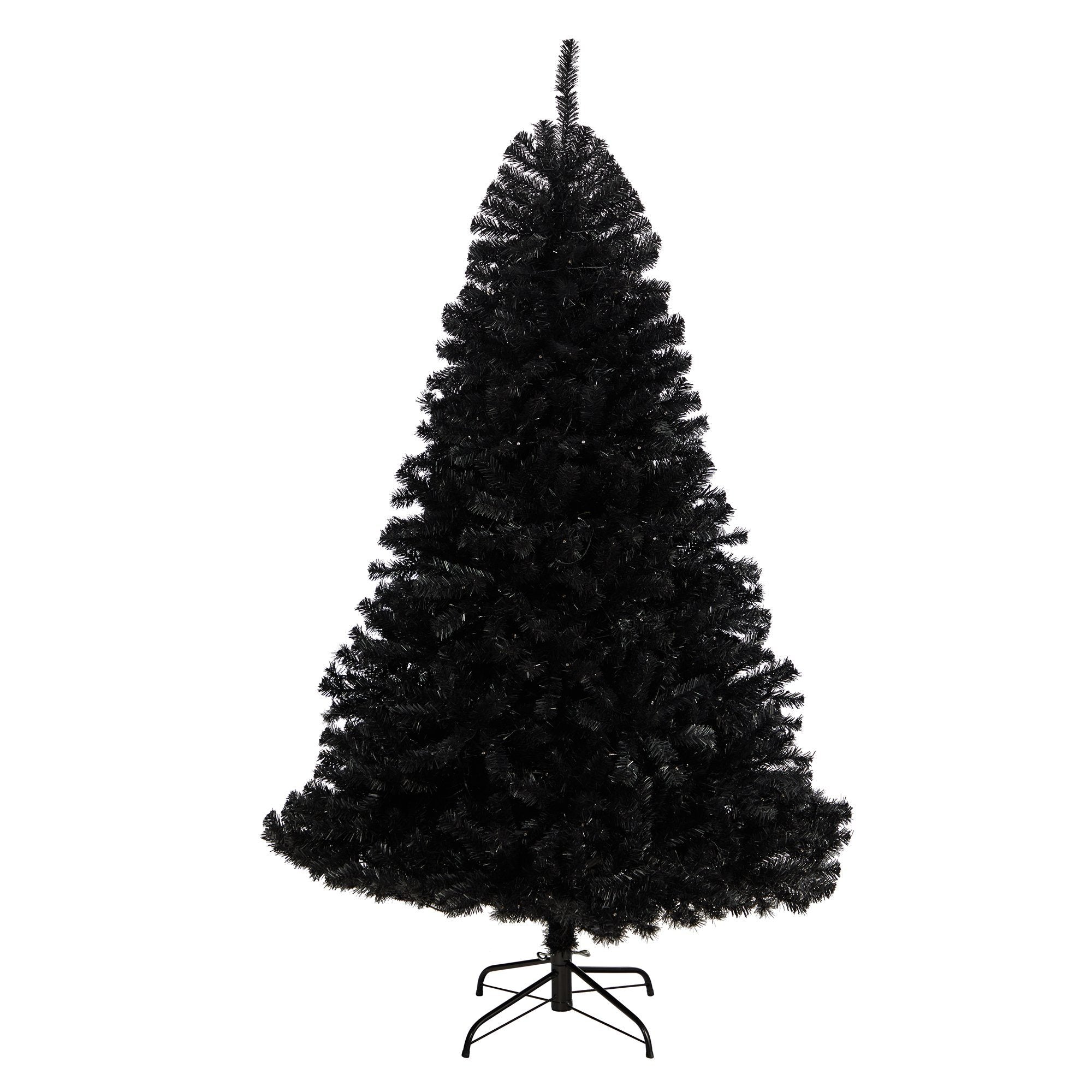 black_tree様 6' Black Artificial Christmas Tree with 400 Clear LED Lights and