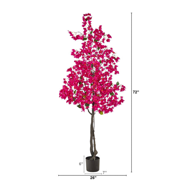 6’ Bougainvillea Artificial Tree