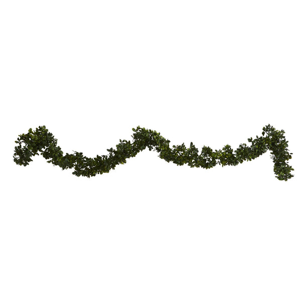 6’ Boxwood Artificial Garland (Indoor/Outdoor) (Set of 4)